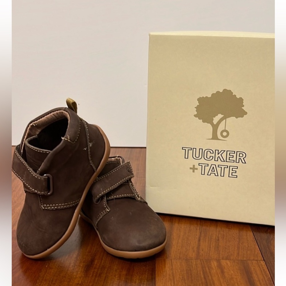 Tucker & Tate Boots, Chocolate Leather, Size 6.5**. Unisex